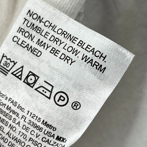 Chico's Emori Embroidered Top Size 3 Women's Extra Large Boho Natural - Picture 12 of 14